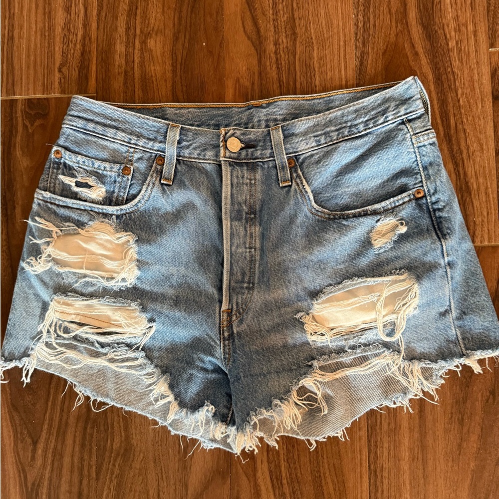 Levi's 501 Distressed High-Rise Jean Shorts